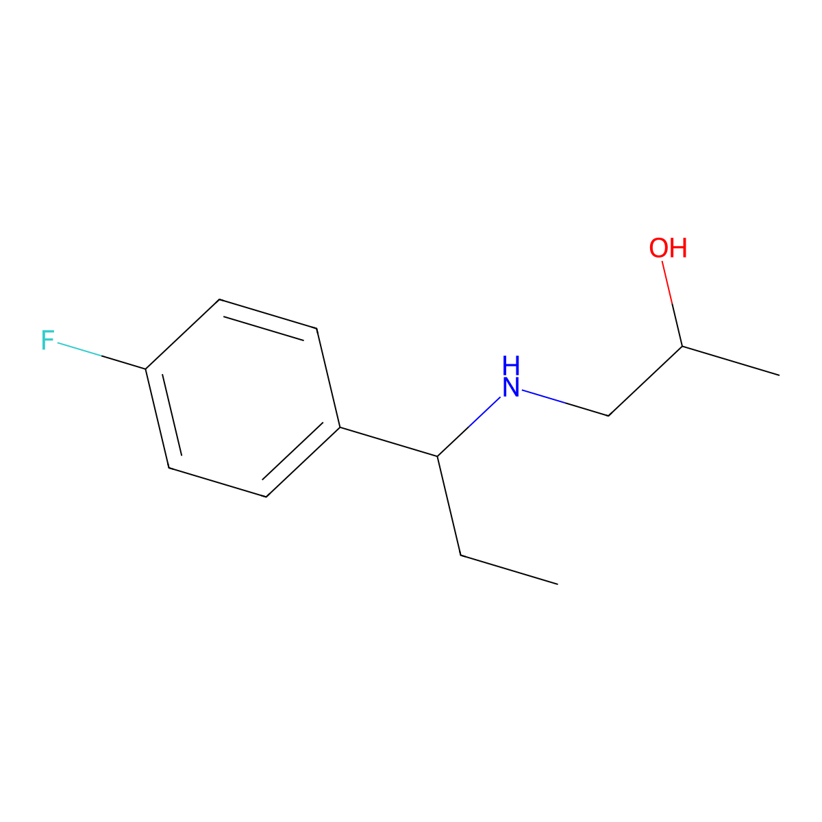 1-{[1-(4-Fluorophenyl)propyl]amino}propan-2-ol molecular structure, CAS 1153483-10-3