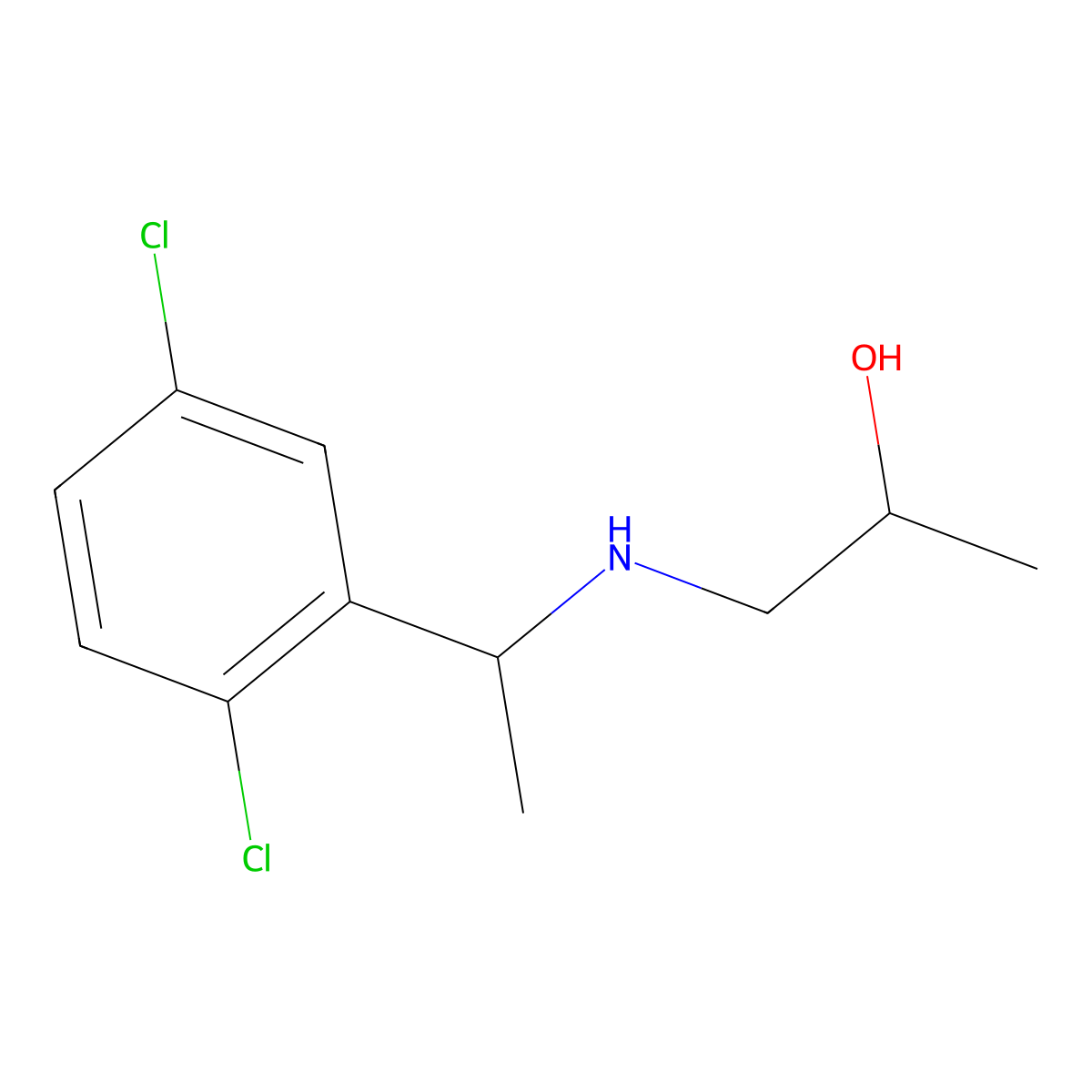 1-{[1-(2,5-Dichlorophenyl)ethyl]amino}propan-2-ol molecular structure, CAS 1153483-59-0
