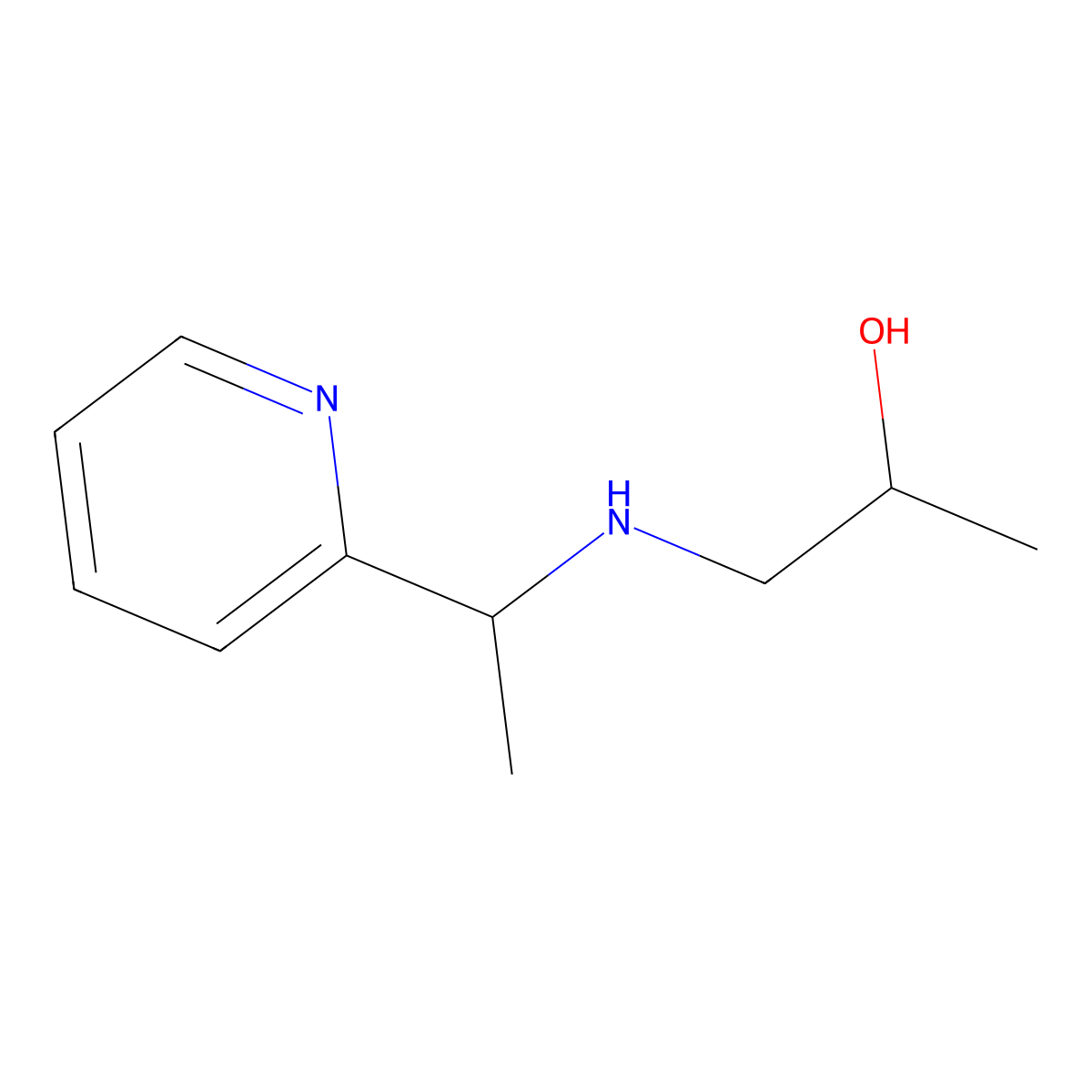 1-{[1-(Pyridin-2-yl)ethyl]amino}propan-2-ol molecular structure, CAS 1153484-17-3