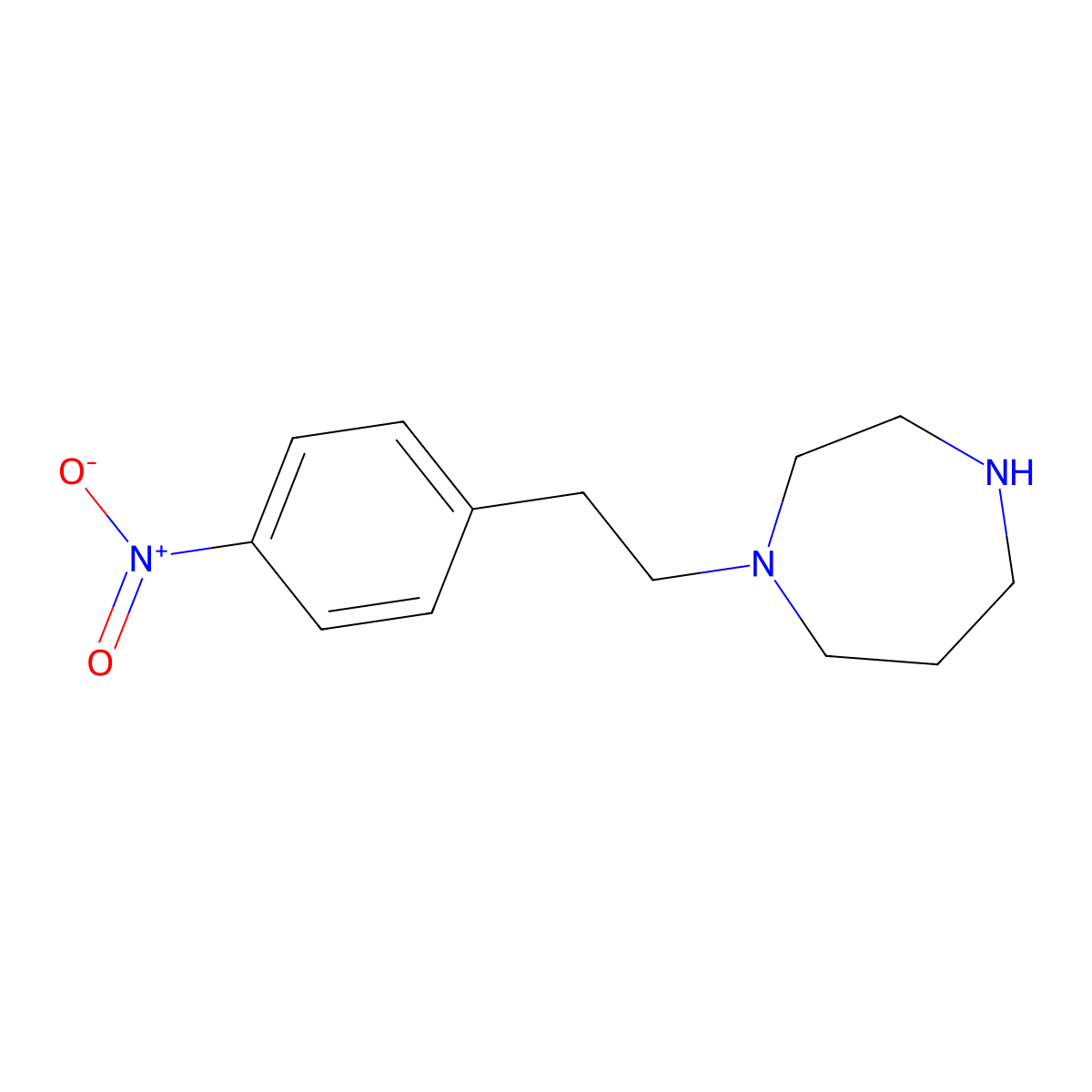 1-[2-(4-Nitrophenyl)ethyl]-1,4-diazepane molecular structure, CAS 1153484-33-3