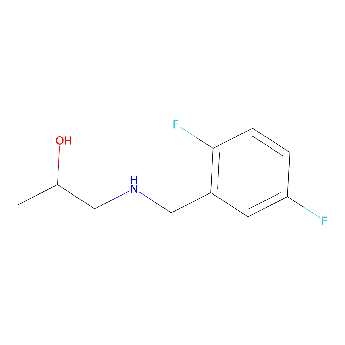 1-{[(2,5-Difluorophenyl)methyl]amino}propan-2-ol molecular structure, CAS 1153486-54-4
