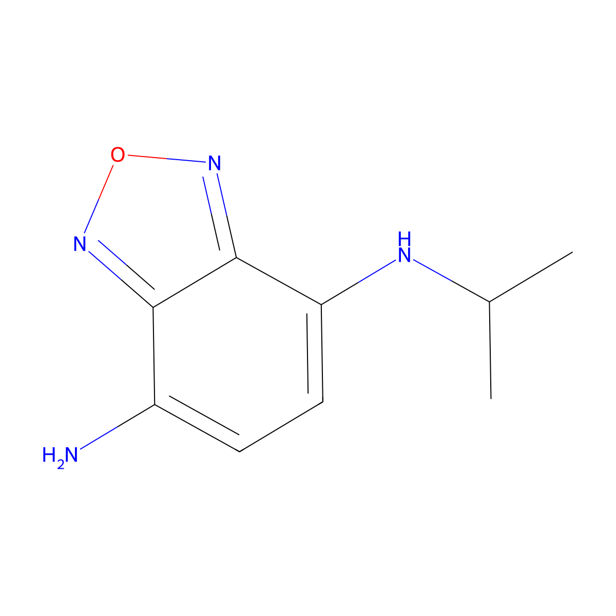 N4-(propan-2-yl)-2,1,3-benzoxadiazole-4,7-diamine molecular structure, CAS 1153488-89-1