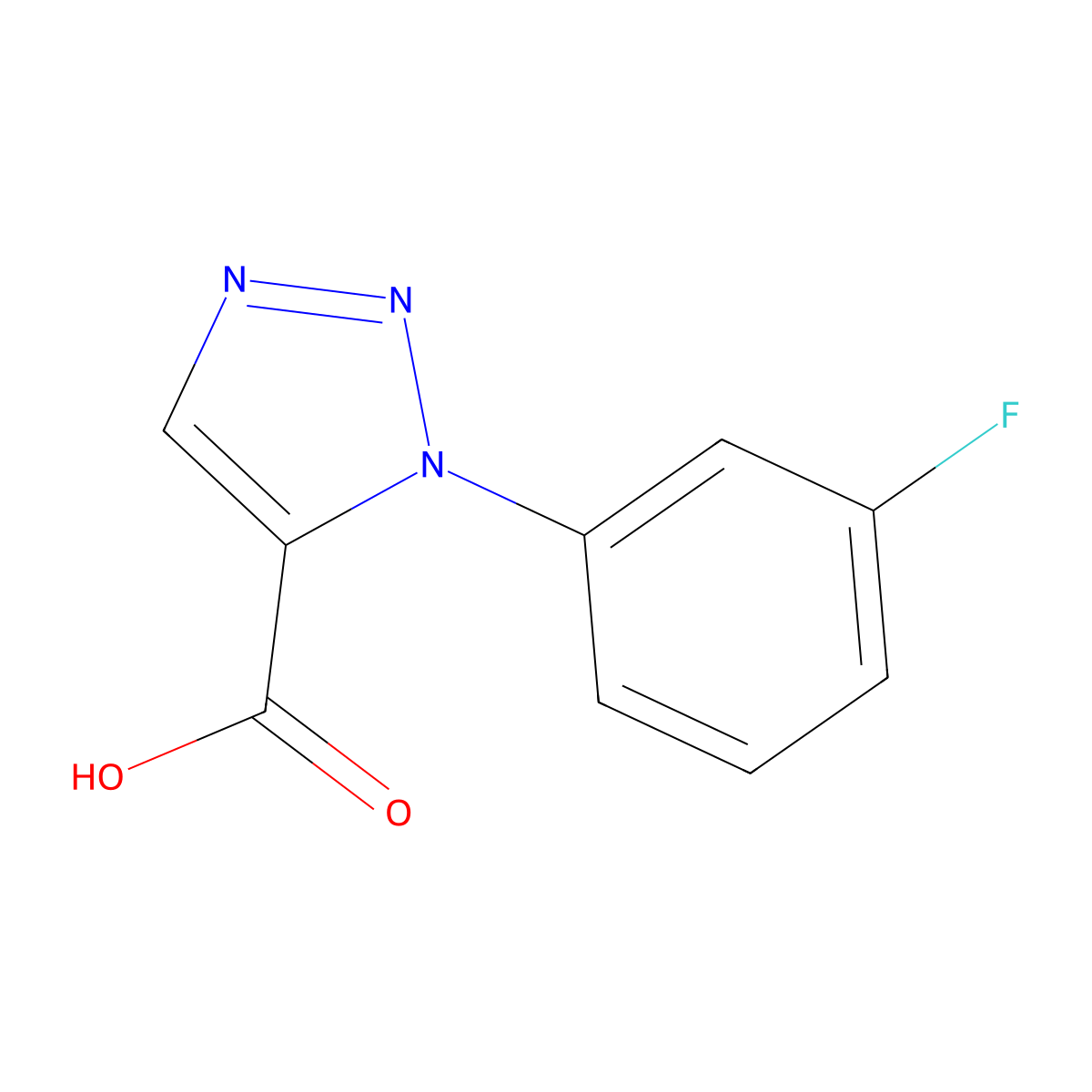1-(3-fluorophenyl)-1H-1,2,3-triazole-5-carboxylic acid molecular structure, CAS 1153490-92-6