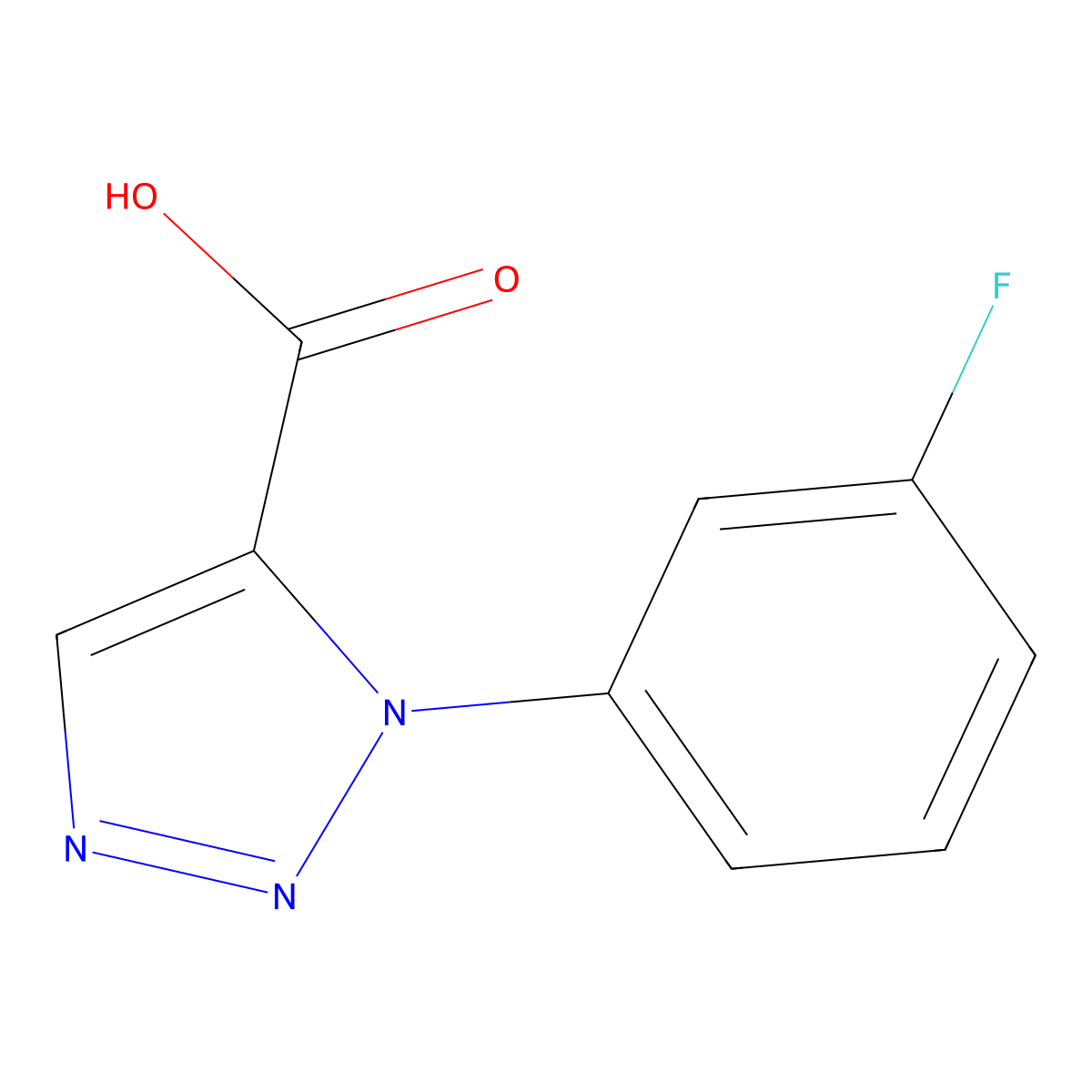 1-(3-fluorophenyl)-1H-1,2,3-triazole-5-carboxylic acid molecular structure, CAS 1153490-92-6