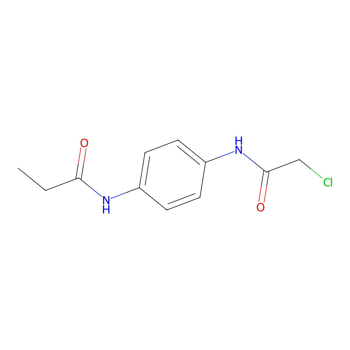 N-[4-[(2-chloroacetyl)amino]phenyl]propanamide molecular structure, CAS 1153503-64-0