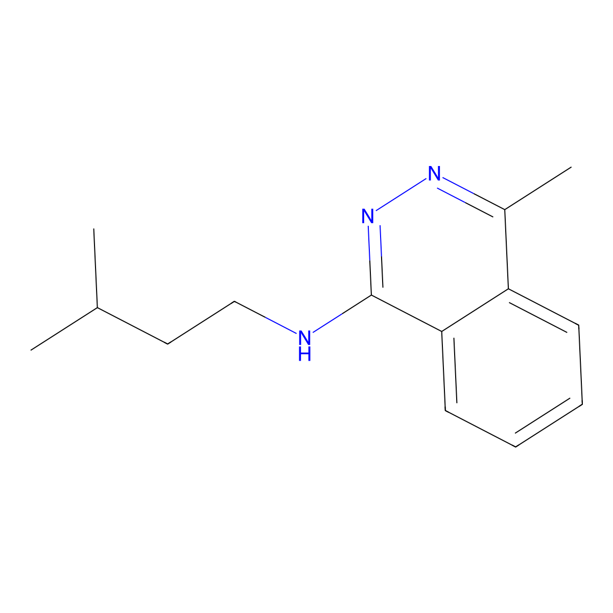 4-methyl-N-(3-methylbutyl)phthalazin-1-amine molecular structure, CAS 1153508-86-1