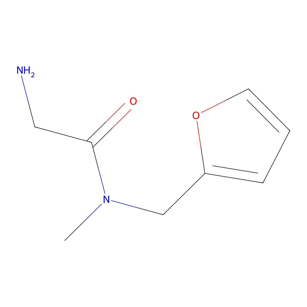 2-Amino-N-furan-2-ylmethyl-N-methyl-acetamide molecular structure, CAS 1153512-48-1