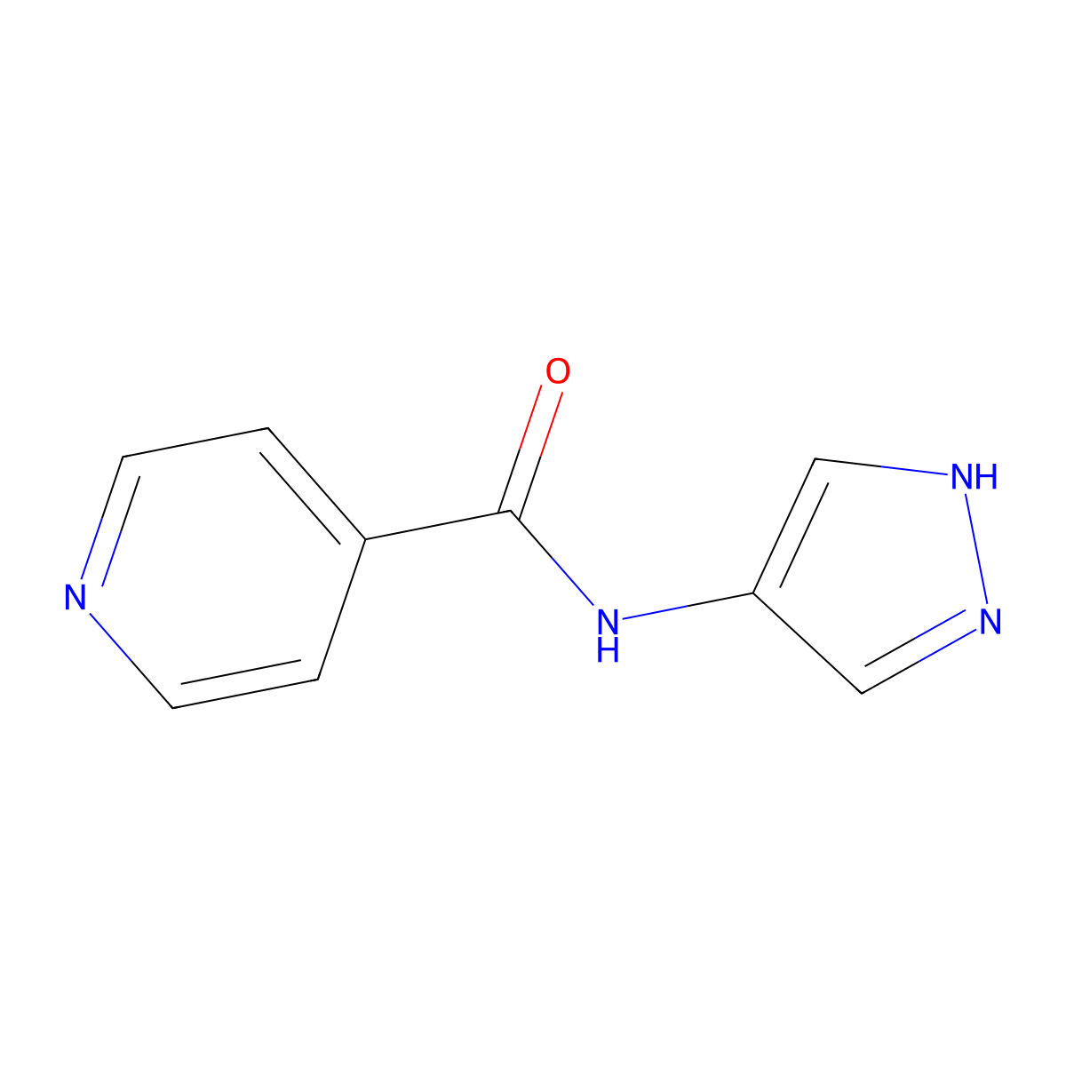 N-(1H-pyrazol-4-yl)pyridine-4-carboxamide molecular structure, CAS 1153513-73-5