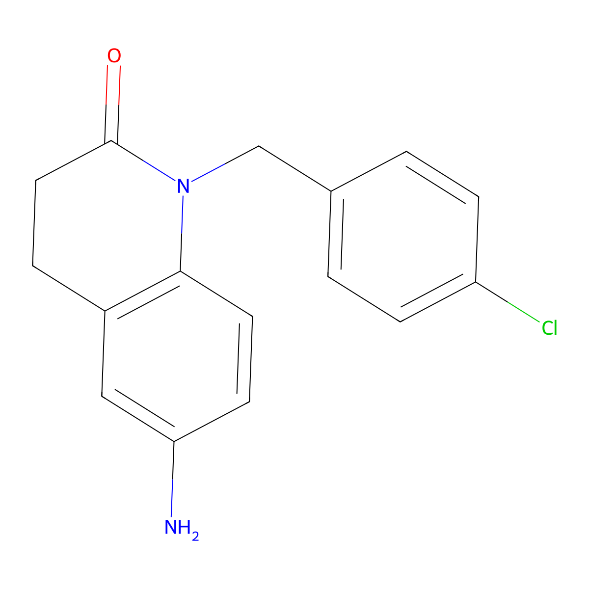 6-Amino-1-[(4-chlorophenyl)methyl]-1,2,3,4-tetrahydroquinolin-2-one molecular structure, CAS 1153515-25-3