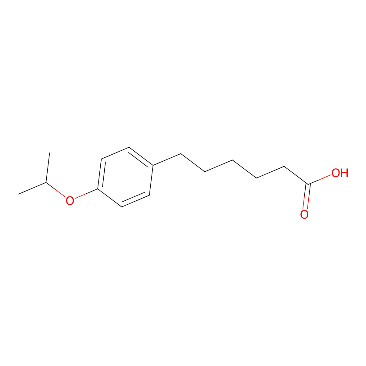6-[4-(Propan-2-yloxy)phenyl]hexanoic acid molecular structure, CAS 1153515-46-8