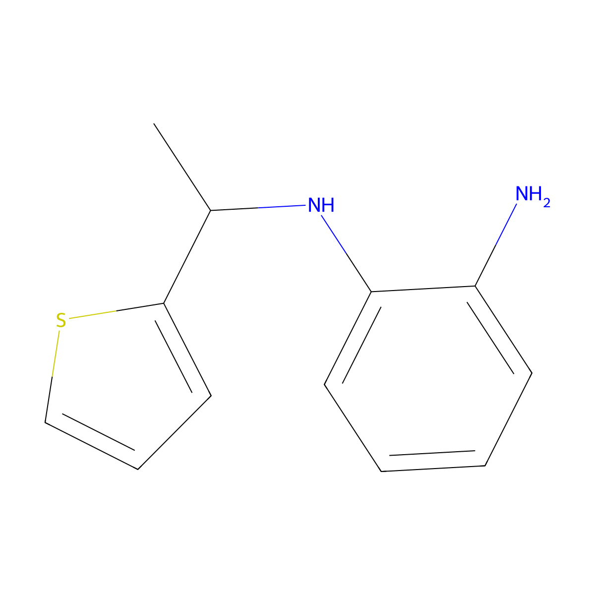 1-N-[1-(Thiophen-2-yl)ethyl]benzene-1,2-diamine molecular structure, CAS 1153529-74-8