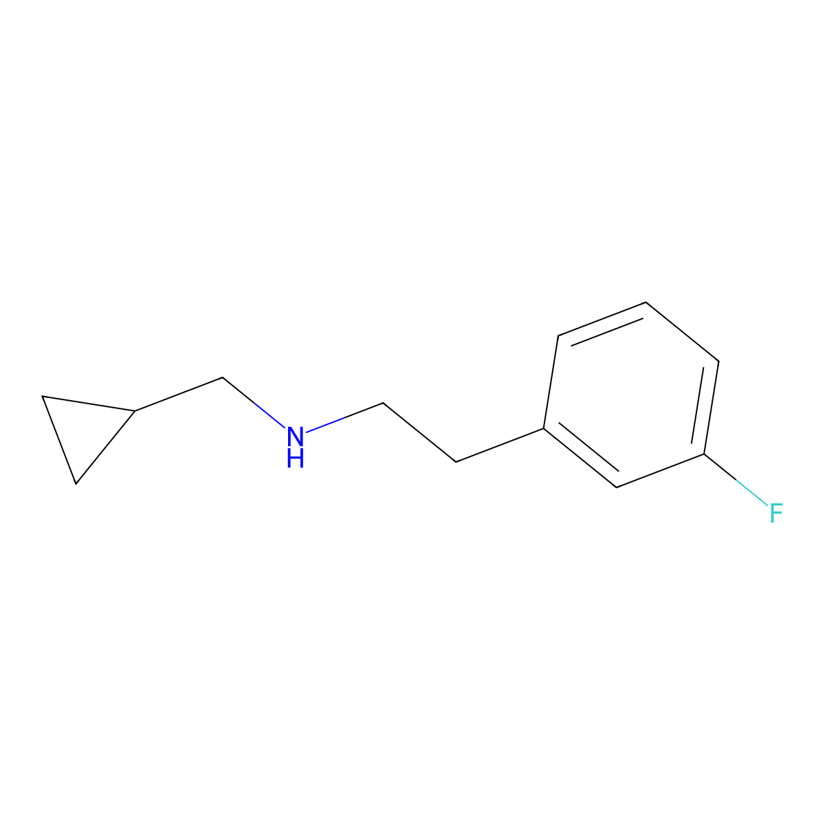 (Cyclopropylmethyl)[2-(3-fluorophenyl)ethyl]amine molecular structure, CAS 1153535-06-8