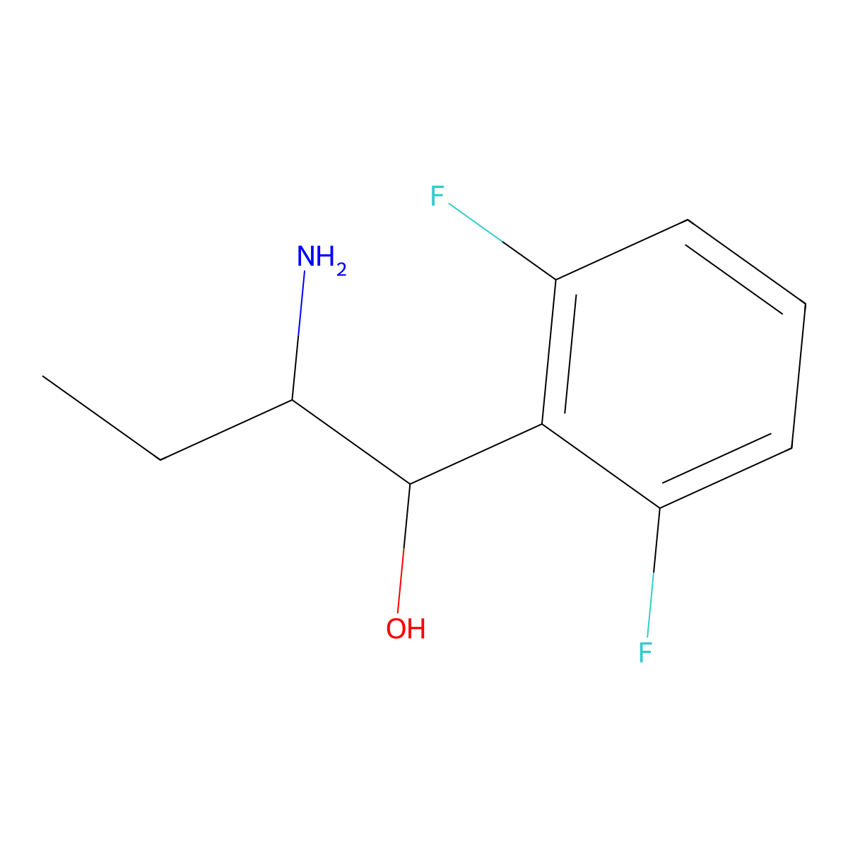 2-Amino-1-(2,6-difluorophenyl)butan-1-ol molecular structure, CAS 1153536-29-8