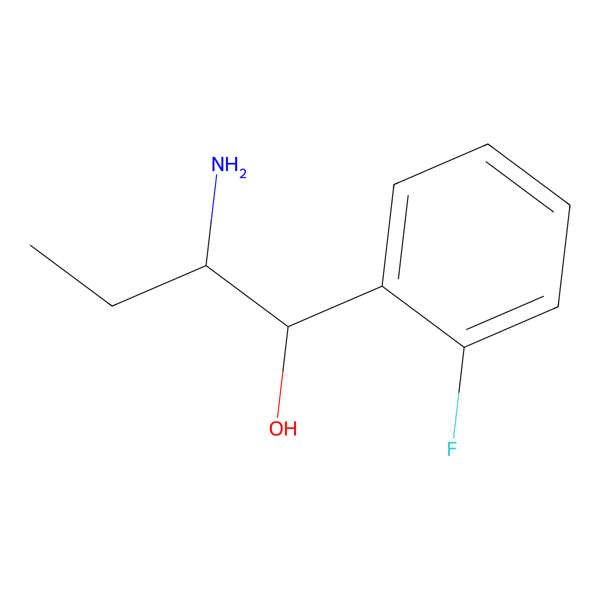 2-Amino-1-(2-fluorophenyl)butan-1-ol molecular structure, CAS 1153537-07-5