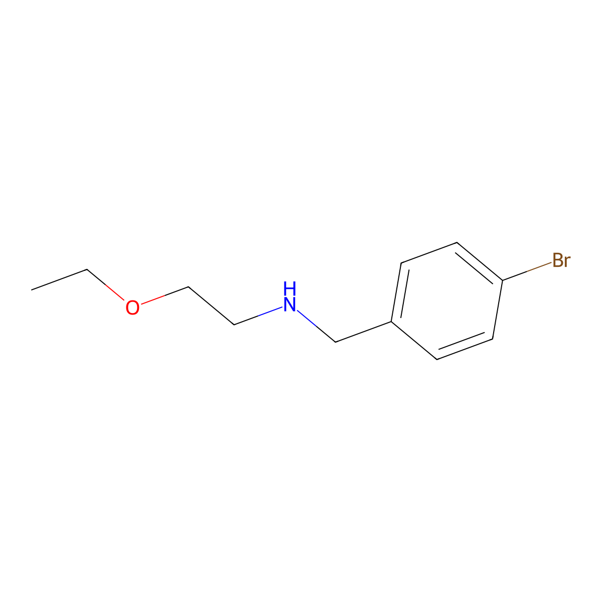 [(4-Bromophenyl)methyl](2-ethoxyethyl)amine molecular structure, CAS 1153542-22-3