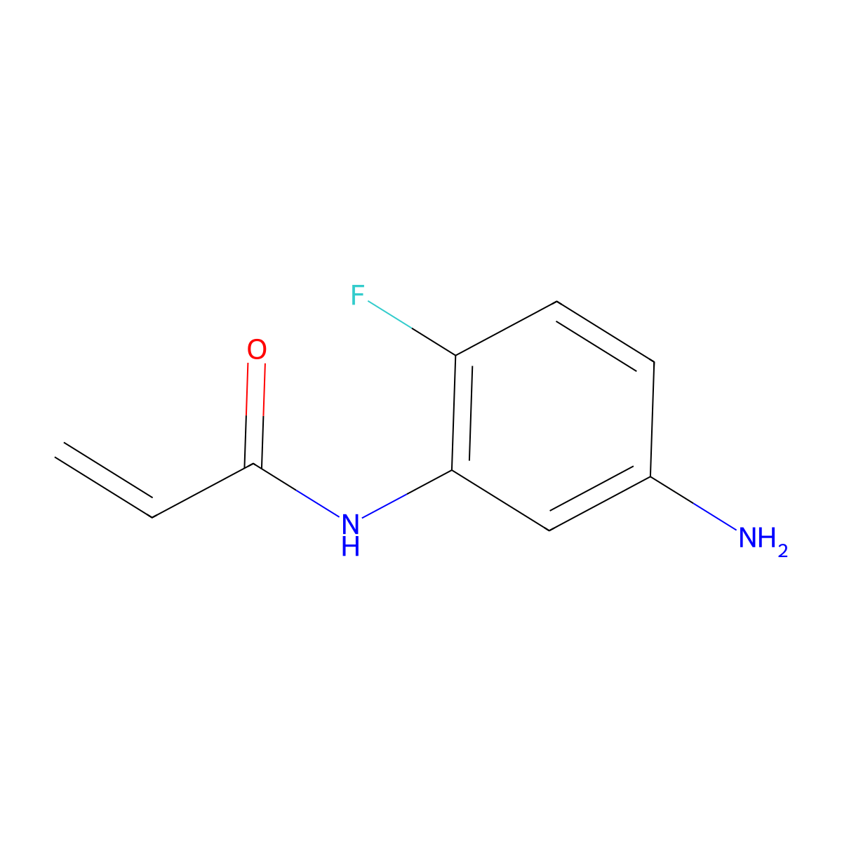 N-(5-amino-2-fluorophenyl)prop-2-enamide molecular structure, CAS 1153543-03-3