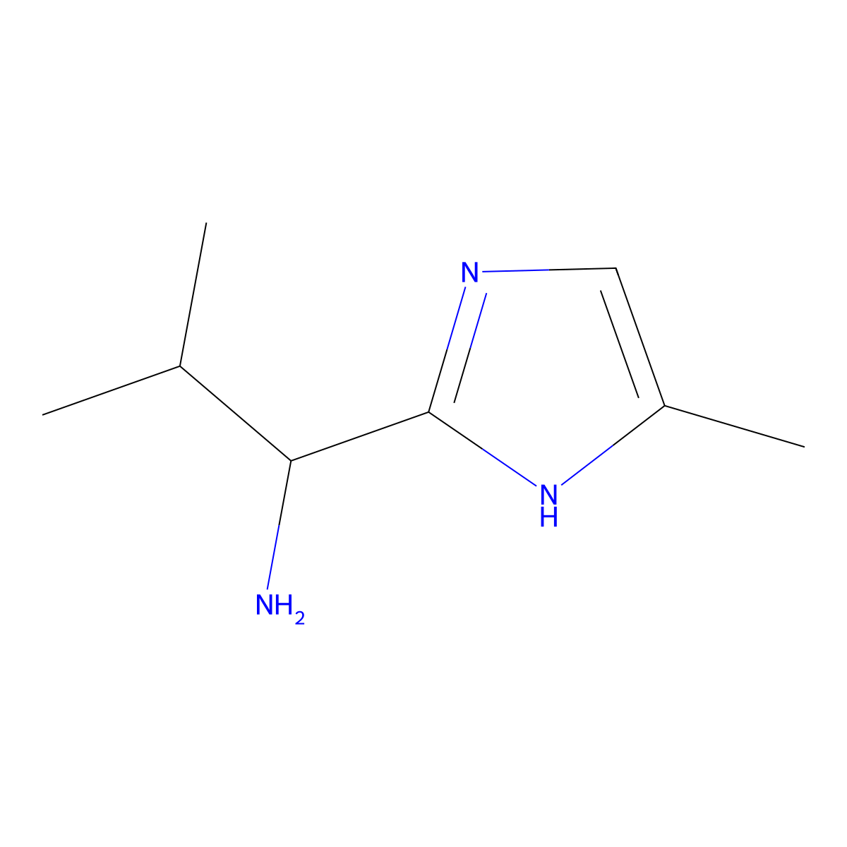 2-methyl-1-(5-methyl-1H-imidazol-2-yl)propan-1-amine molecular structure, CAS 1153547-90-0