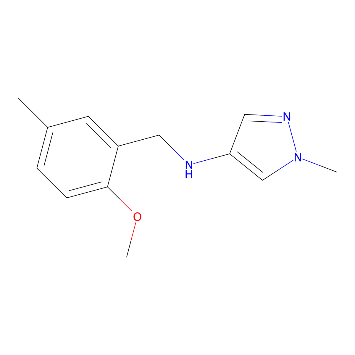 n-(2-Methoxy-5-methylbenzyl)-1-methyl-1h-pyrazol-4-amine molecular structure, CAS 1153548-00-5