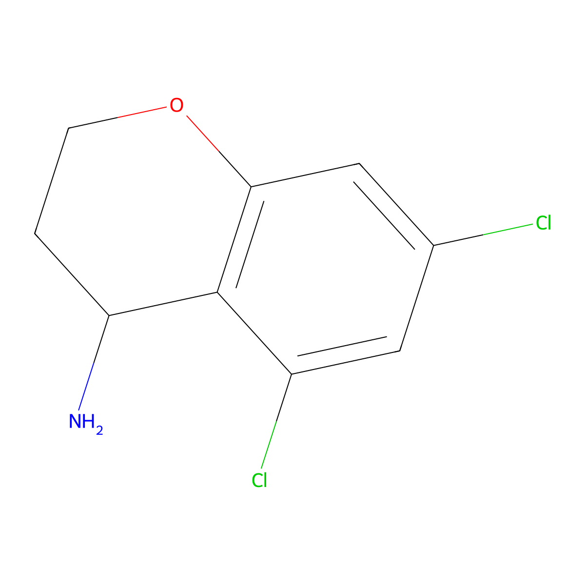 5,7-Dichlorochroman-4-amine molecular structure, CAS 1153549-29-1