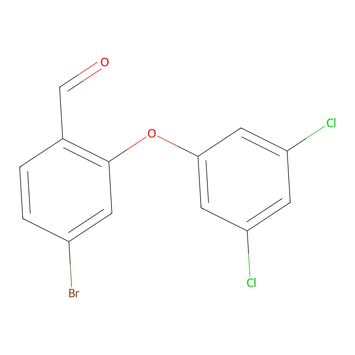4-Bromo-2-(3,5-dichlorophenoxy)benzaldehyde molecular structure, CAS 1153550-29-8