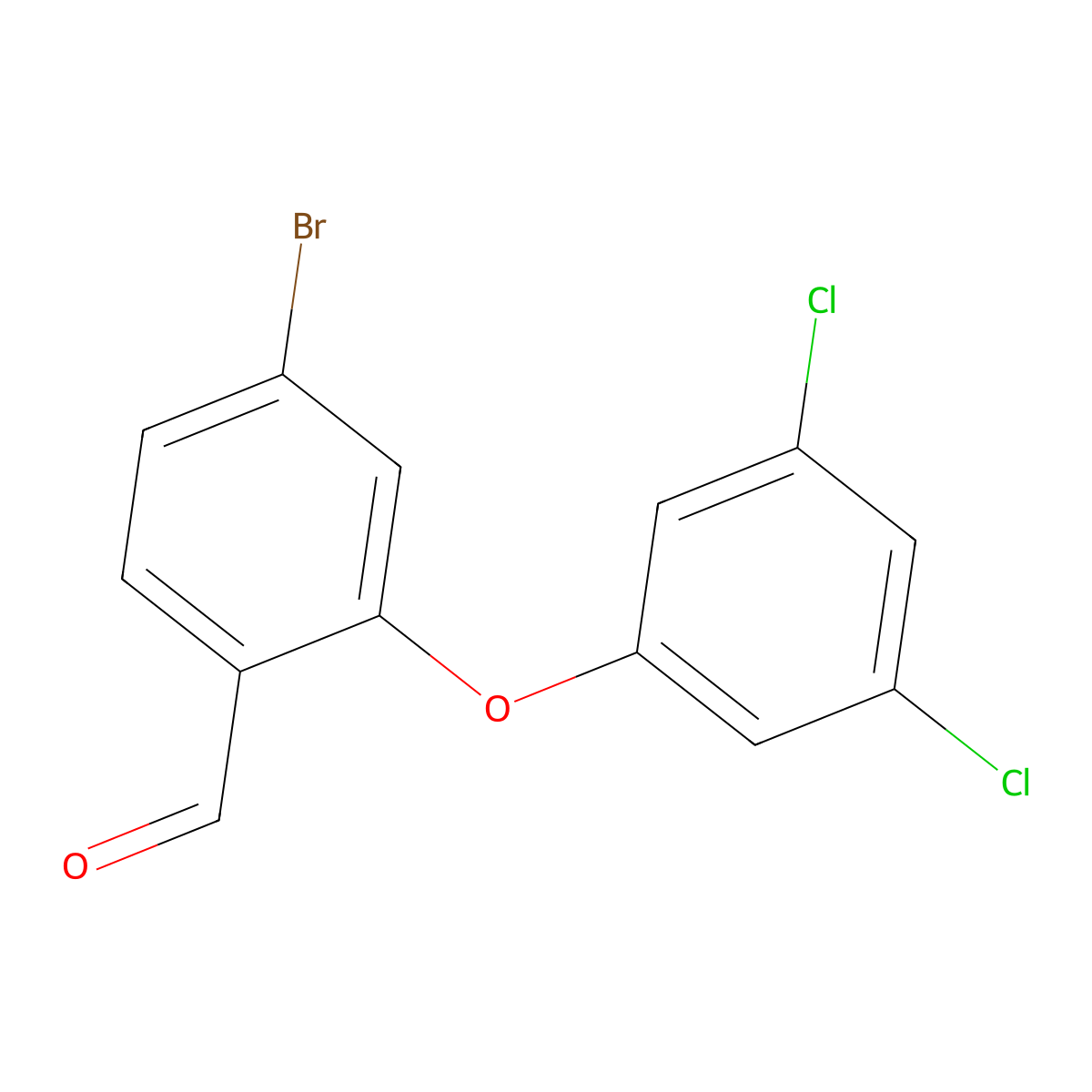 4-Bromo-2-(3,5-dichlorophenoxy)benzaldehyde molecular structure, CAS 1153550-29-8