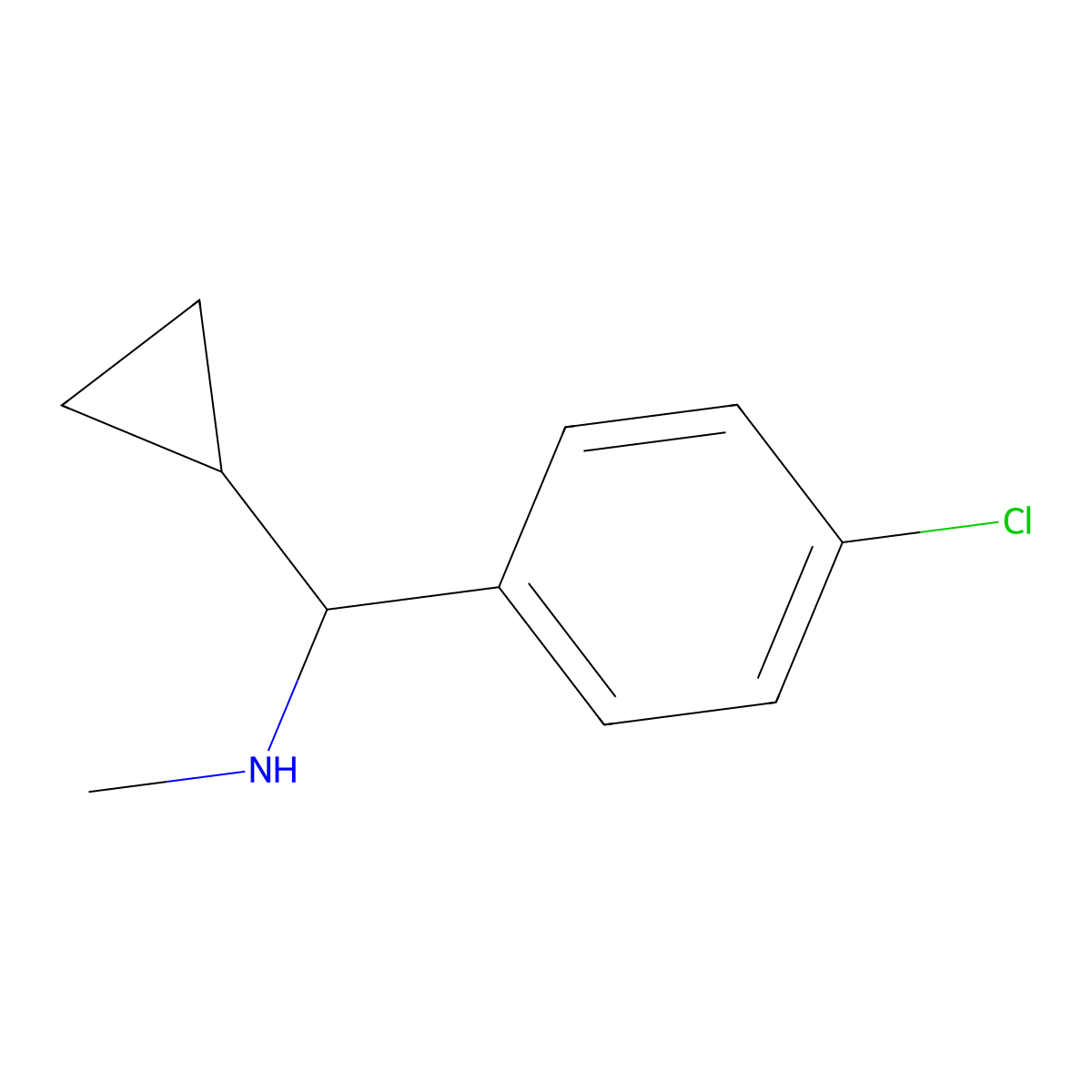 [(4-Chlorophenyl)(cyclopropyl)methyl](methyl)amine molecular structure, CAS 1153551-29-1