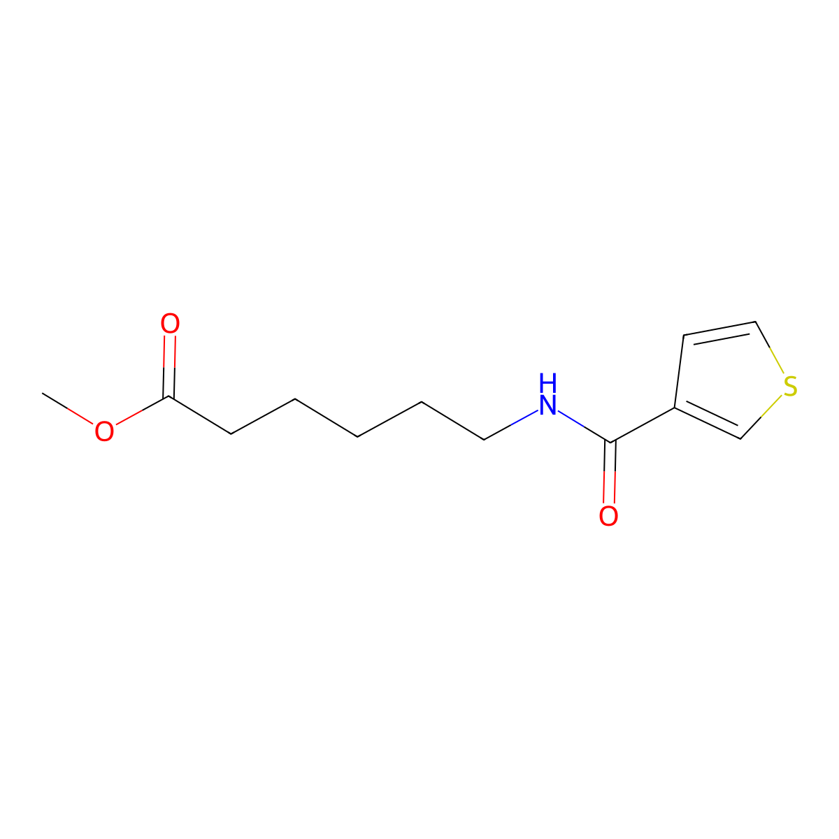 Methyl 6-(thiophen-3-ylformamido)hexanoate molecular structure, CAS 1153551-91-7