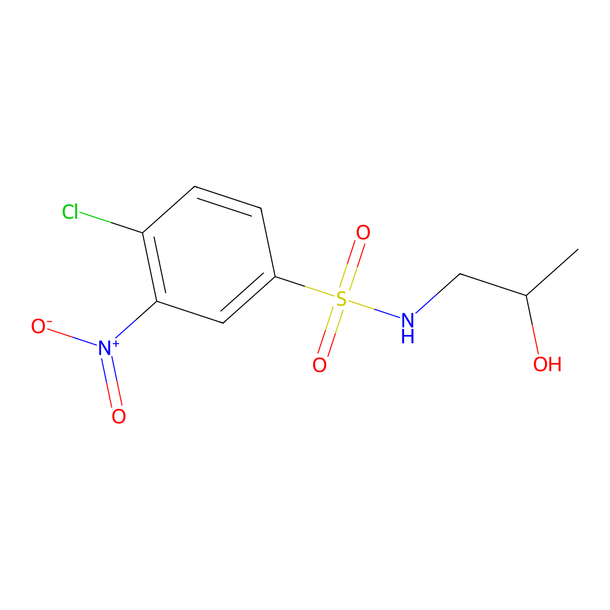 [(4-Chloro-3-nitrophenyl)sulfonyl](2-hydroxypropyl)amine molecular structure, CAS 1153554-85-8