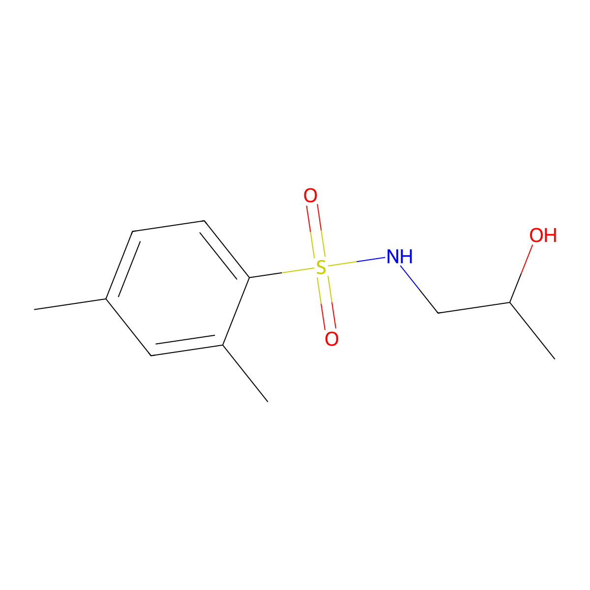 N-(2-hydroxypropyl)-2,4-dimethylbenzenesulfonamide molecular structure, CAS 1153555-51-1