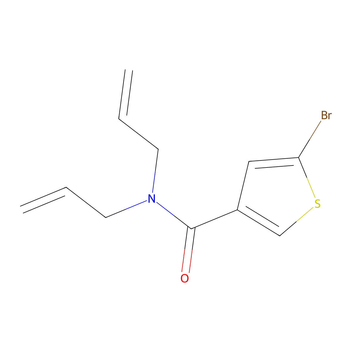 n,n-Diallyl-5-bromothiophene-3-carboxamide molecular structure, CAS 1153558-30-5