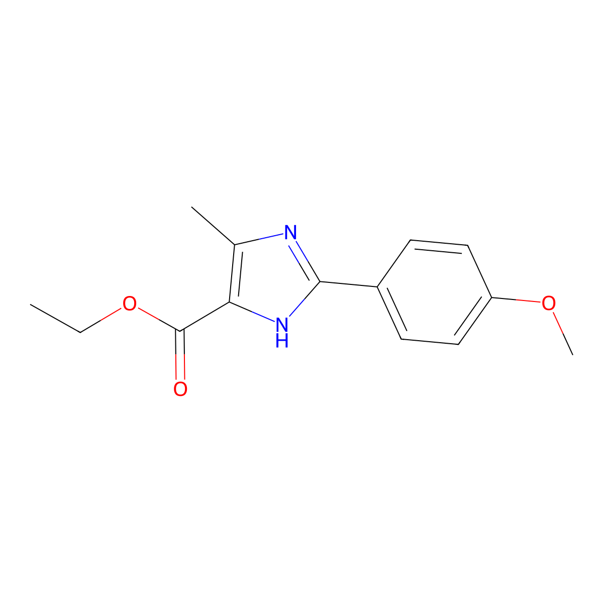 2-(4-Methoxyphenyl)-5-methyl-3H-imidazole-4-carboxylic acid ethyl ester molecular structure, CAS 1153558-57-6