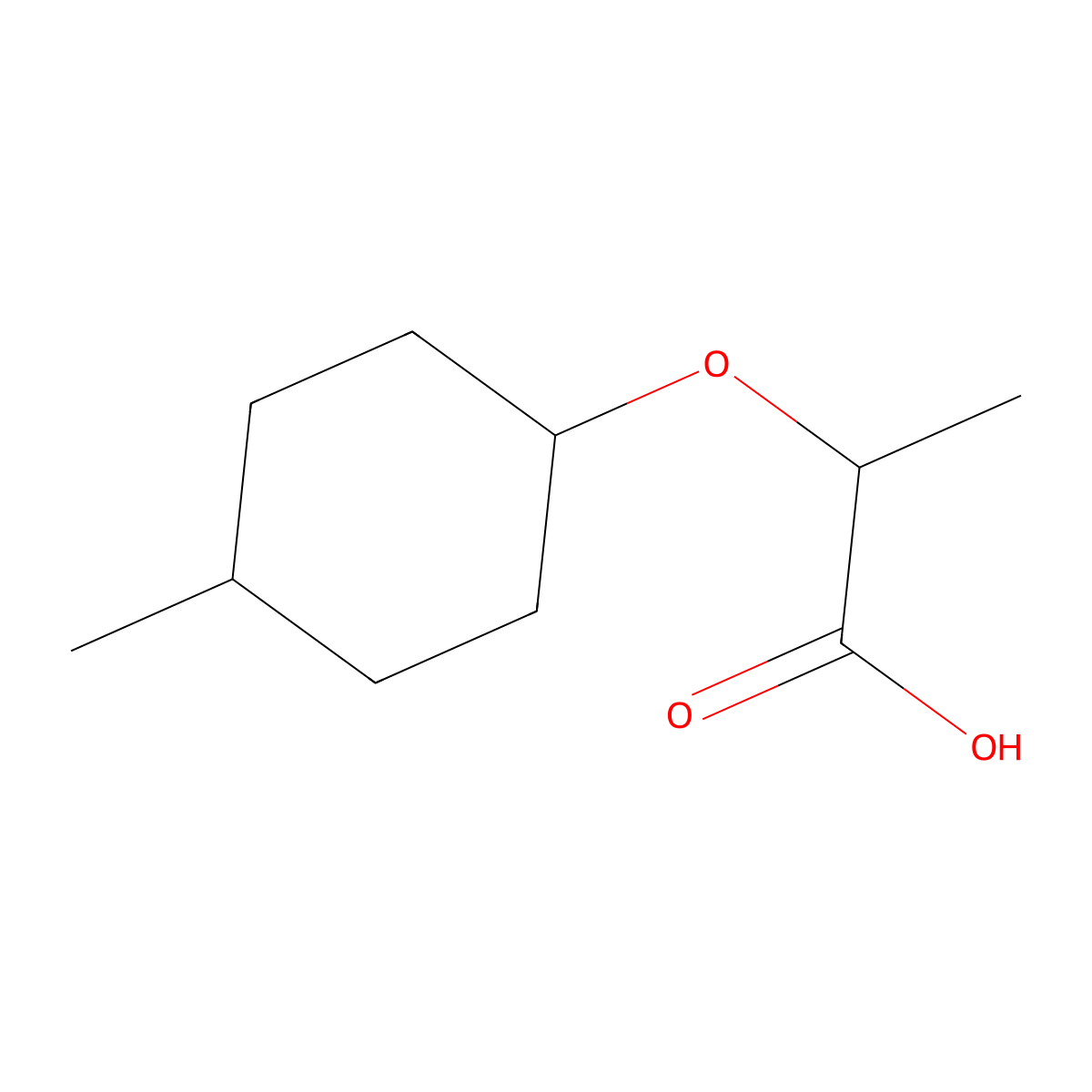 2-(4-Methylcyclohexyloxy)propanoic acid molecular structure, CAS 1153558-93-0