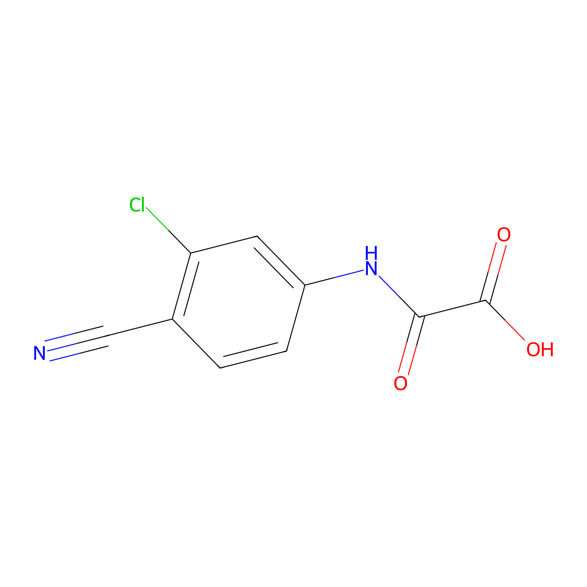 [(3-Chloro-4-cyanophenyl)carbamoyl]formic acid molecular structure, CAS 1153559-74-0