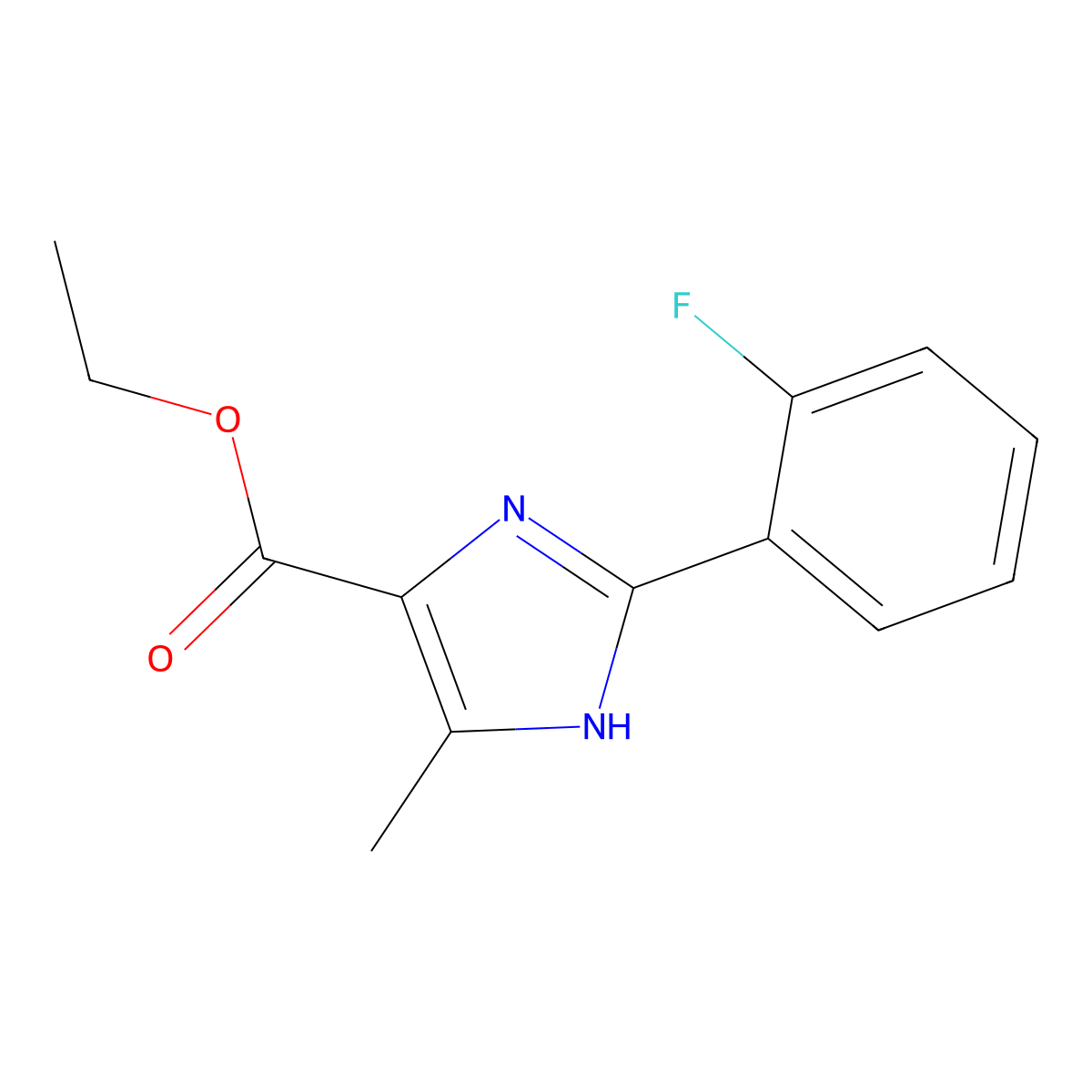 2-(2-Fluorophenyl)-5-methyl-3H-imidazole-4-carboxylic acid ethyl ester molecular structure, CAS 1153560-15-6