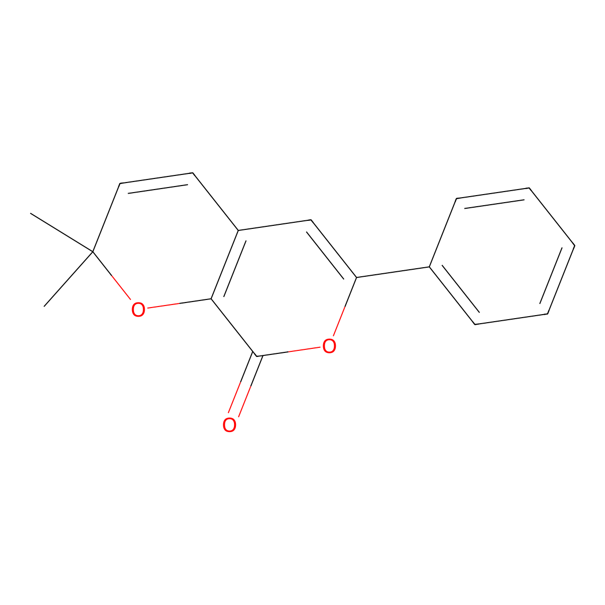 2,2-Dimethyl-6-phenylpyrano[3,4-b]pyran-8-one molecular structure, CAS 1153624-36-2