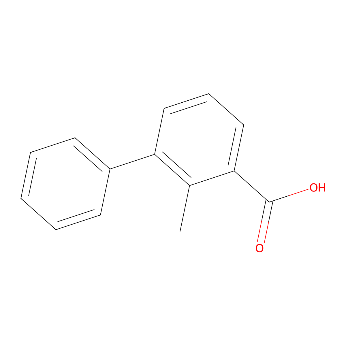 2-Methyl-[1,1'-biphenyl]-3-carboxylic acid molecular structure, CAS 115363-11-6