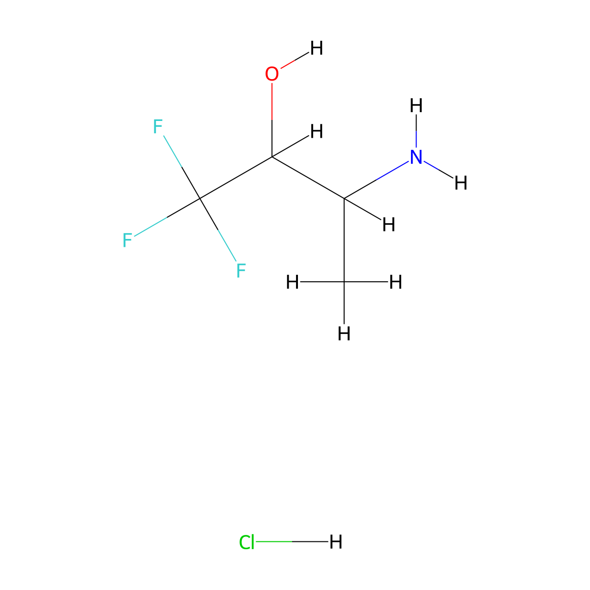 3-Amino-1,1,1-trifluorobutan-2-ol hydrochloride molecular structure, CAS 115363-79-6