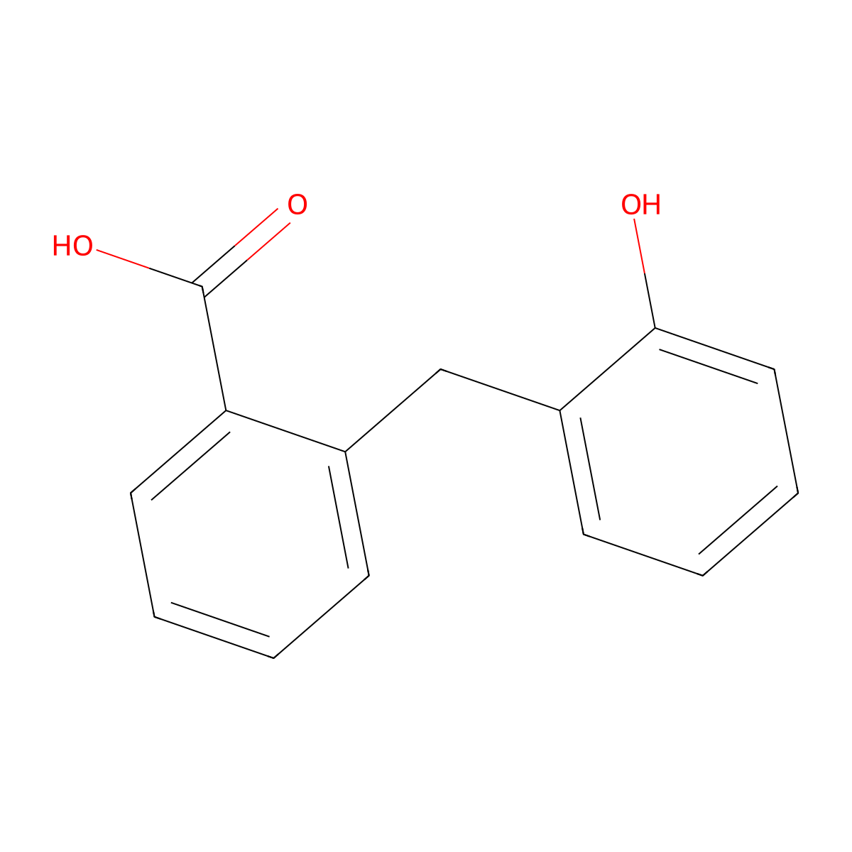 2-[(2-Hydroxyphenyl)methyl]benzoic acid molecular structure, CAS 115368-07-5