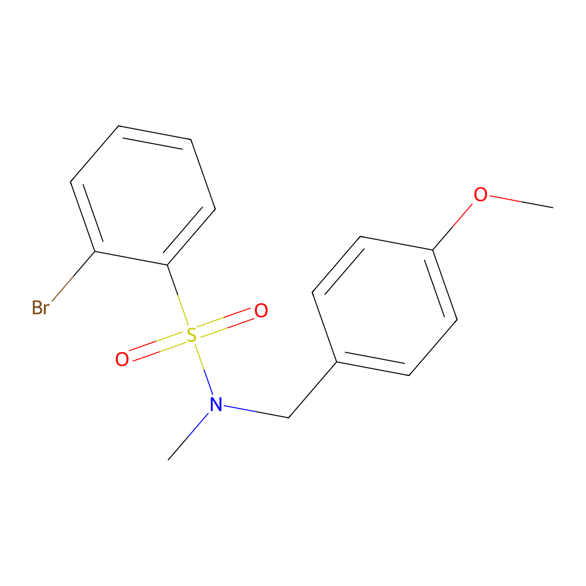 2-Bromo-N-(4-methoxybenzyl)-N-methylbenzenesulfonamide molecular structure, CAS 1153687-20-7