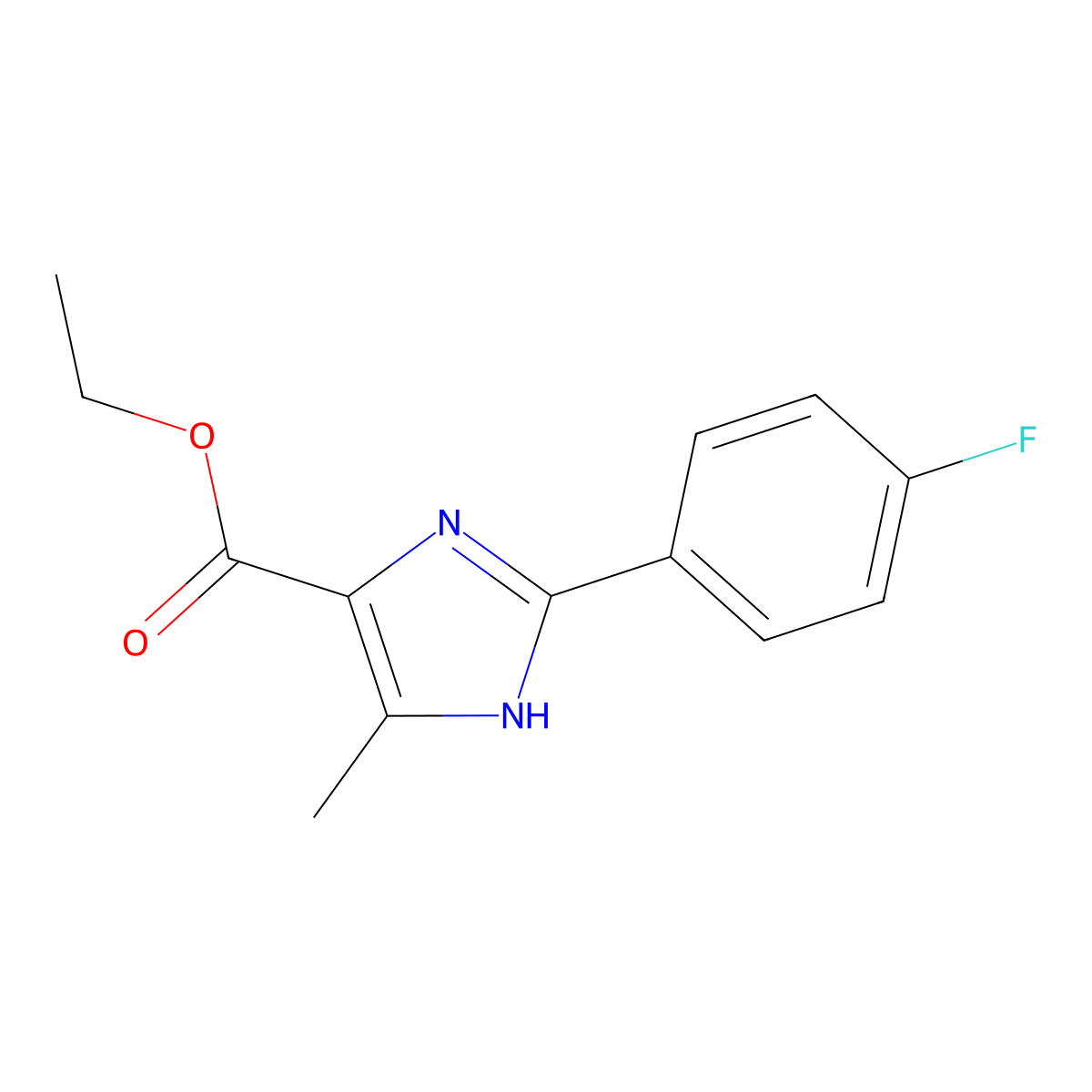 ethyl 2-(4-fluorophenyl)-5-methyl-1H-imidazole-4-carboxylate molecular structure, CAS 1153734-59-8