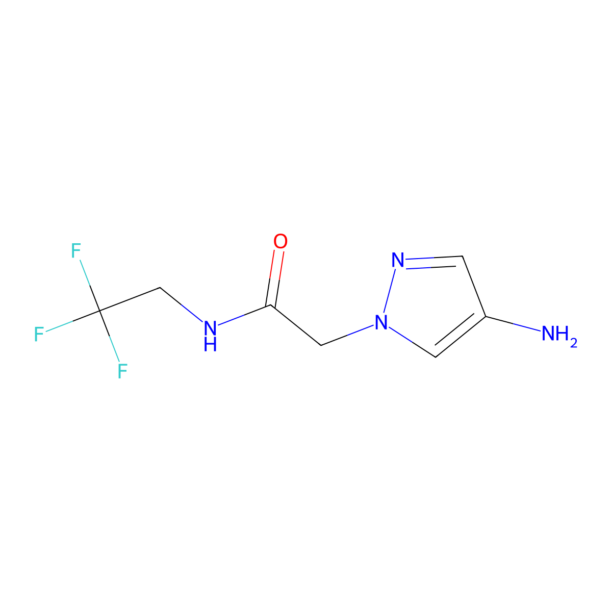 2-(4-Amino-1h-pyrazol-1-yl)-N-(2,2,2-trifluoroethyl)acetamide molecular structure, CAS 1153735-51-3