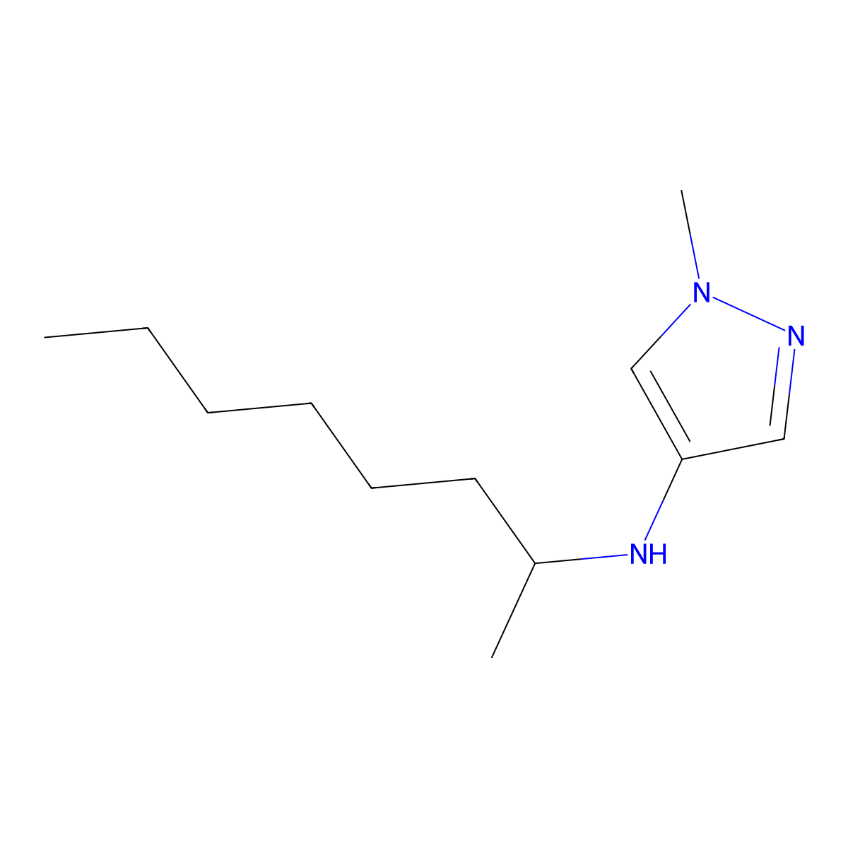 1-Methyl-N-(octan-2-yl)-1H-pyrazol-4-amine molecular structure, CAS 1153747-31-9