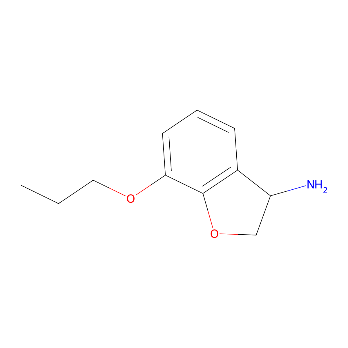 7-Propoxy-2,3-dihydrobenzofuran-3-amine molecular structure, CAS 1153747-92-2
