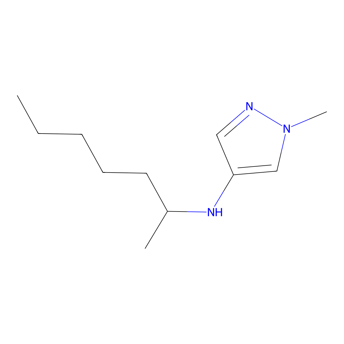 N-(Heptan-2-yl)-1-methyl-1H-pyrazol-4-amine molecular structure, CAS 1153747-98-8