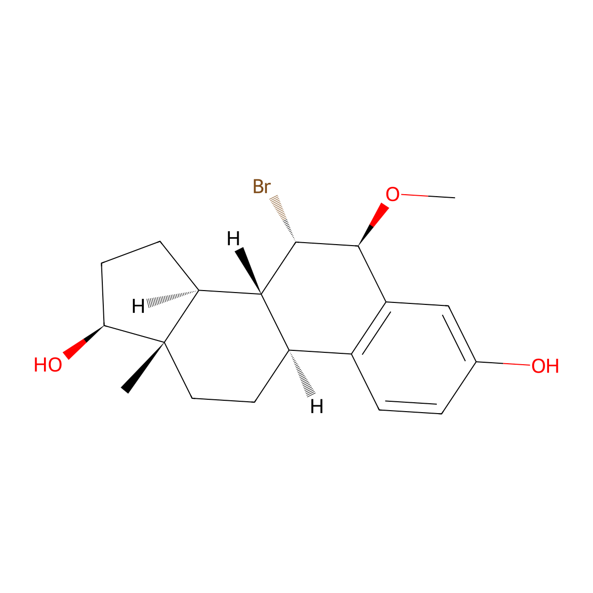 6-Methoxy-7-bromoestradiol molecular structure, CAS 115375-37-6