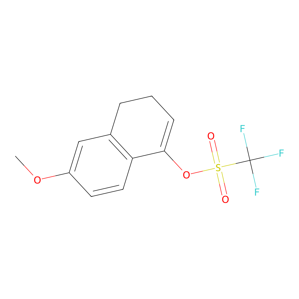 6-Methoxy-3,4-dihydronaphthalen-1-yl trifluoromethanesulfonate molecular structure, CAS 115375-59-2