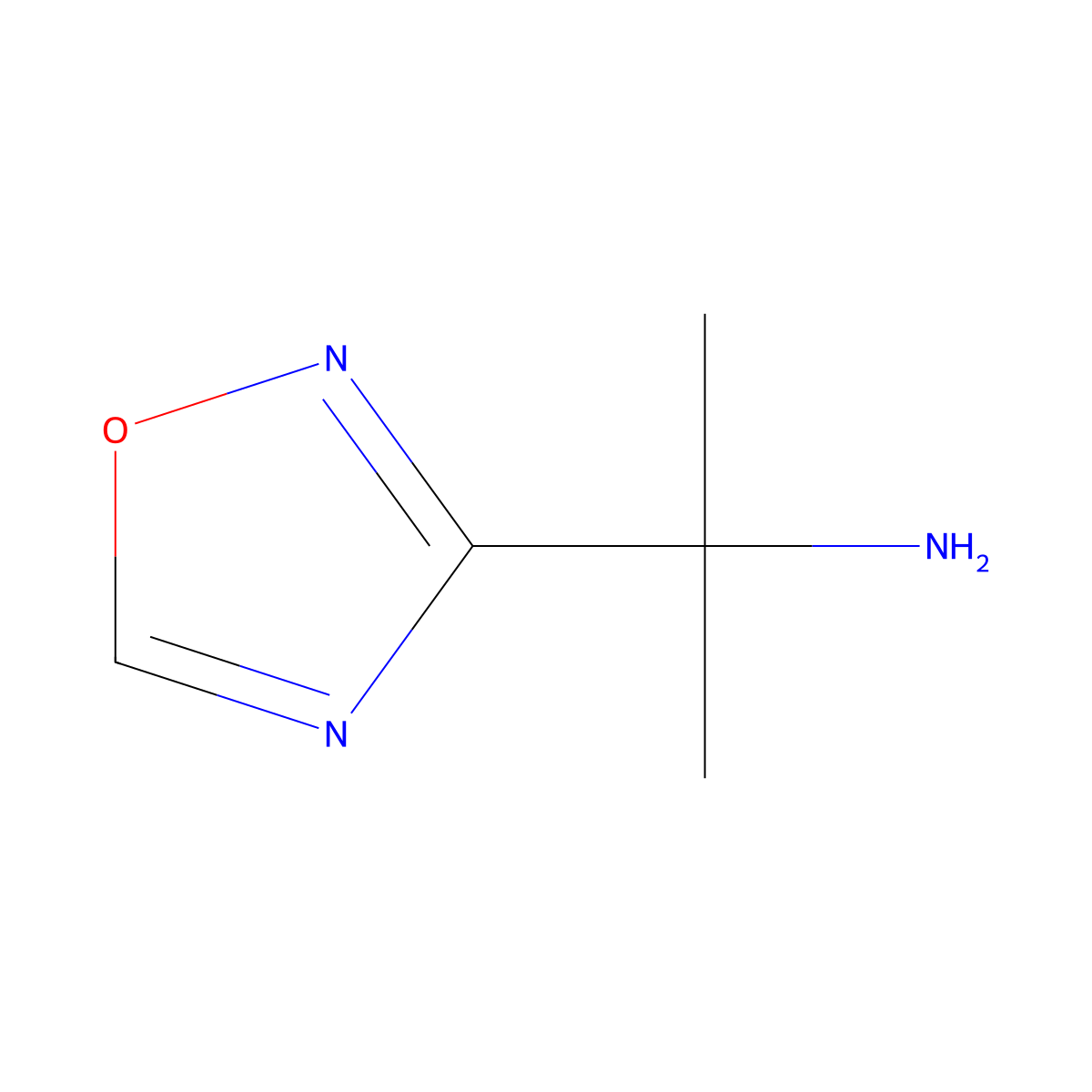 2-(1,2,4-Oxadiazol-3-yl)propan-2-amine molecular structure, CAS 1153757-41-5