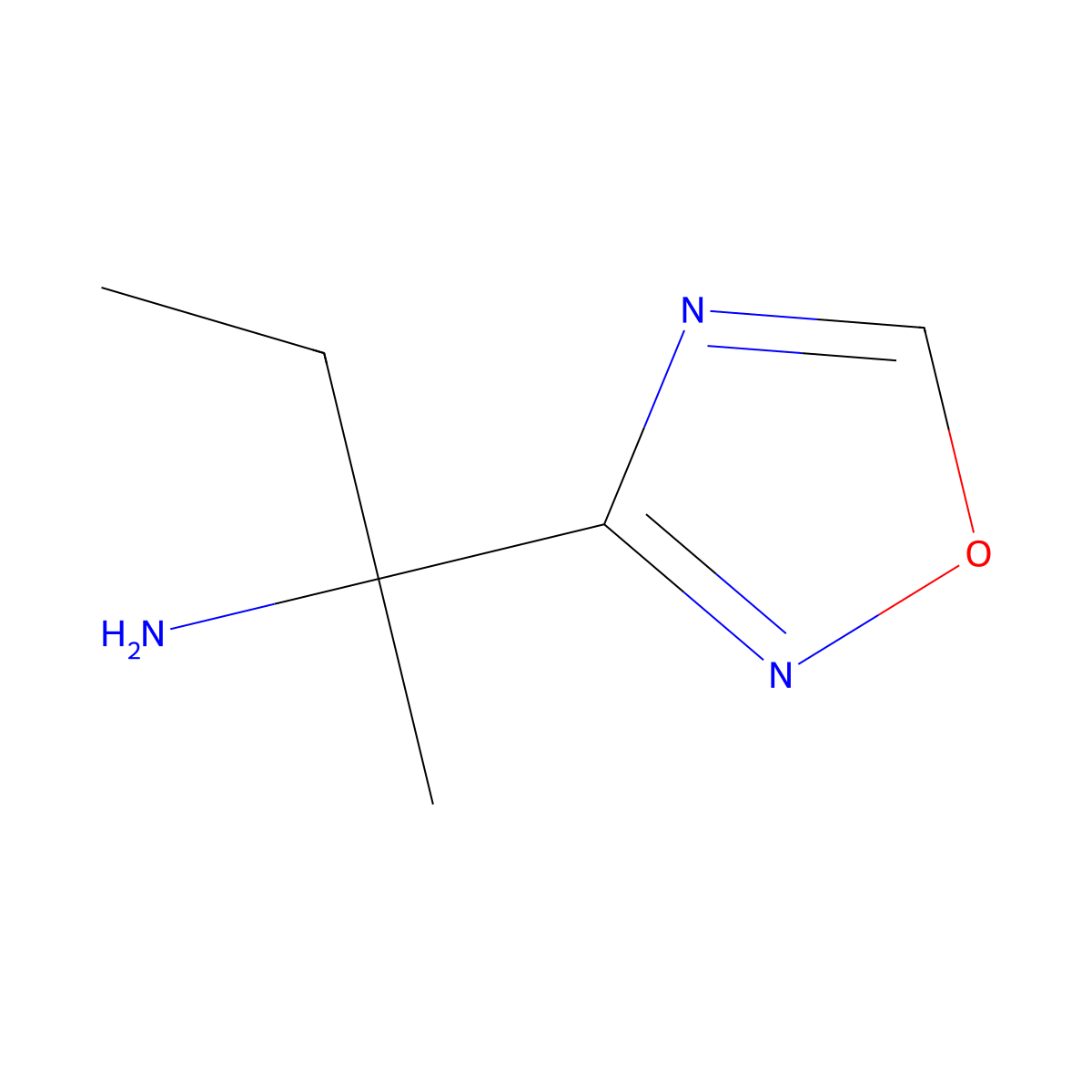 2-(1,2,4-Oxadiazol-3-yl)butan-2-amine molecular structure, CAS 1153757-61-9