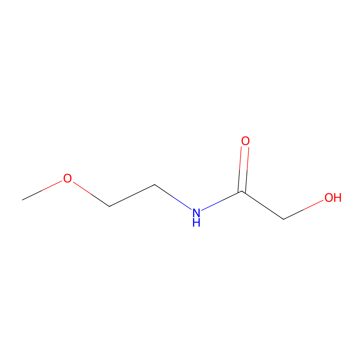 2-hydroxy-N-(2-methoxyethyl)acetamide molecular structure, CAS 1153758-88-3