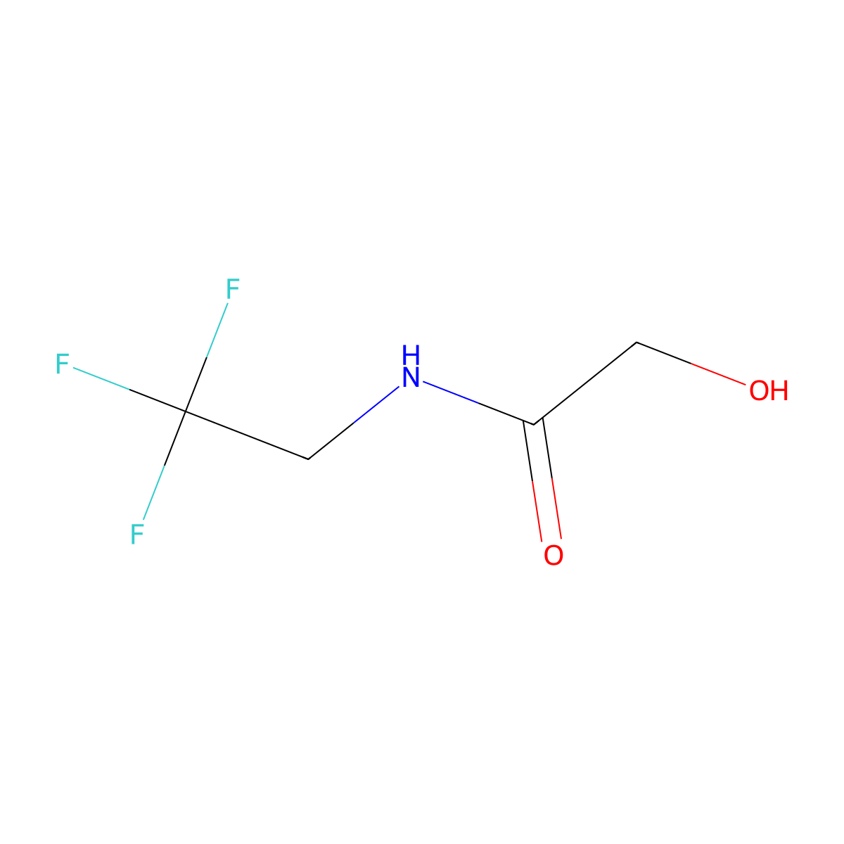 2-hydroxy-N-(2,2,2-trifluoroethyl)acetamide molecular structure, CAS 1153759-00-2